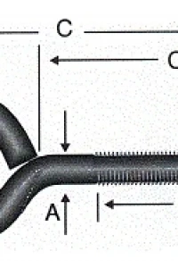 Kapalı Metrik Kanca M5 / 21x80 - 100 Adet
