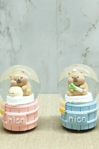 Kapibara Tasarımlı Işıklı Kar Küresi