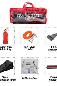 Kapsamlı Oto Trafik ve İlk Yardım Seti