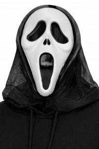 Kapşonlu Çığlık Maskesi Scream Maskesi - Hayalet Maskesi 33x21 cm