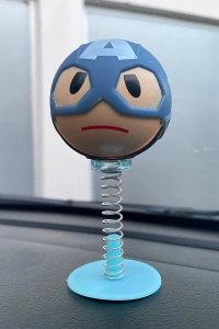 Kaptan Amerika Sallanan Kafa Zıp Zıp Marvel Lisanslı