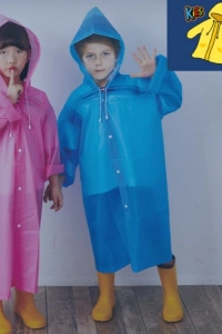 Kapüşonlu Çocuk Yağmurluk