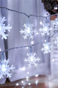 Kar Tanesi Tasarımlı 20 LED USB Aydınlatma