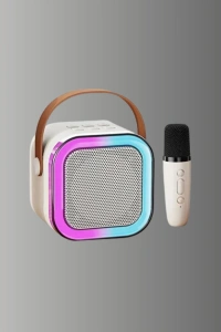 Karaoke Mikrofon Hoparlör Seti Bluetooth Kablosuz Taşınabilir