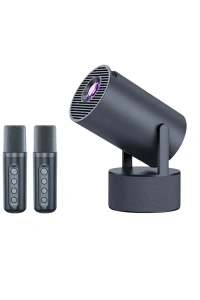 Karaoke Mikrofonlu Akıllı Projeksiyon Cihazı WiFi Bluetooth Destekli