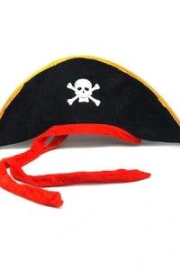 Karayip Korsanları Kaptan Jack Kumaş Korsan Şapkası Yetişkin
