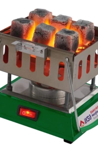 Kare Krom Elektrikli Nargile Köz Ocağı