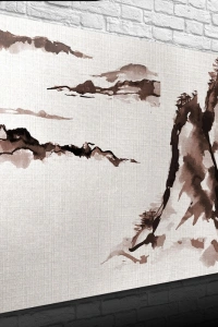 Karla Kaplı Kayalıklar Yağlıboya Kanvas Tablo 50 x 70