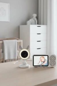 Karşılıklı Sesli Bebek Kamerası 4x Zoom Sıcaklık Sensörlü