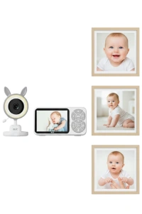Karşılıklı Sesli Bebek Kamerası 4x Zoom Sıcaklık Sensörlü