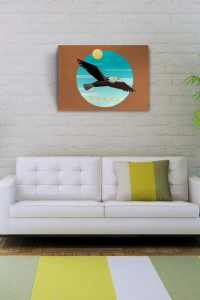 Kartal Figürü Kanvas Tablo 50 x 70
