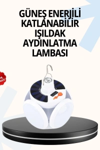 Katlanabilir 5 Kanatlı Solar LED Bahçe ve Kamp Lambası