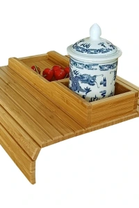 Katlanabilir Ahşap Kanepe Tepsisi