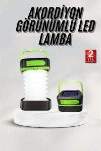 Katlanabilir Kamp Lambası Akordiyon Lamba Şarjlı 3 Kademeli Solar