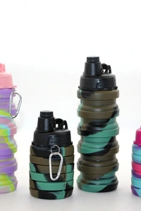 Katlanabilir Portatif Silikon Su Şişesi 500 Ml Model 2