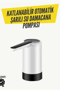 Katlanabilir Şarjlı Damacana Su Pompası Pratik Kullanım