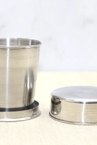 Katlanabilir Tekli Paslanmaz Çelik Shot Bardak - Model 1