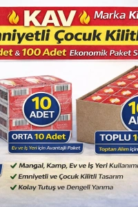 KAV Marka Kibrit Emniyetli Çocuk Kilitli 1 Adet