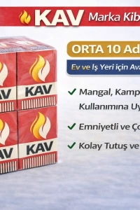 KAV Marka Kibrit Emniyetli Çocuk Kilitli 10 Adet