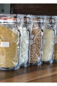 Kavanoz Görünümlü Kilitli Saklama Poşeti 620 ML (1 Adet )
