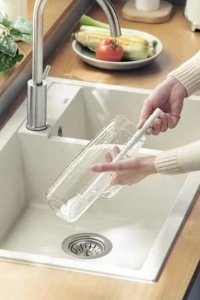 Kavanoz ve Biberon Yıkama Fırçası Silikon