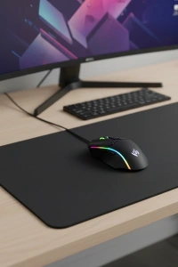 Kaymaz Alt Tabanlı Siyah Mouse Pad 40x30 cm