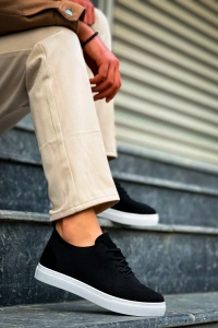 KB-101 Kuback Siyah Triko Bağcıklı Günlük Erkek Ayakkabı