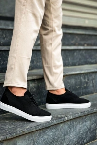 KB-101 Kuback Siyah Triko Bağcıklı Günlük Erkek Ayakkabı