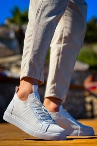 KB-112   Kuback Beyaz Triko Bağcıklı  Günlük Erkek  Ayakkabı