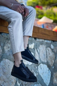 KB-112  Kuback Siyah Siyah TabanTriko Bağcıklı  Günlük Erkek  Ayakkabı