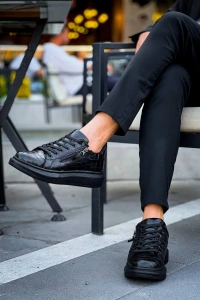 KB-309  Kuback Kömür Fermuar Ve Bağcıklı  Günlük Erkek  Ayakkabı