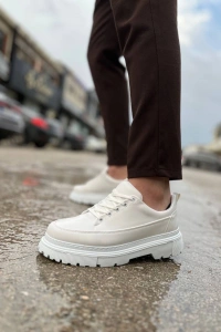 KB-702 Kuback Beyaz Cilt Günlük Erkek Ayakkabı