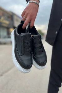 KB-703 Kuback Siyah Lastikli Günlük Erkek Ayakkabı