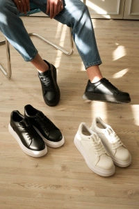 KB-B2 Kuback Kömür Cilt Günlük Erkek Ayakkabı