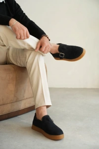 KB-KX1 Kuback Lacivert Kahve Taban Kürklü Günlük Erkek Ayakkabı