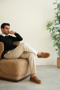 KB-KX1 Kuback Taba Kürklü Günlük Erkek Ayakkabı