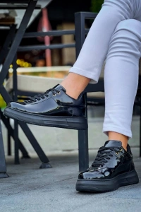 KB-X20 Kuback Kömür Rugan  Günlük Erkek Ayakkabı