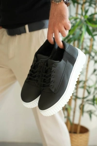 KB-X516 Kuback Siyah Cilt Günlük Erkek Ayakkabı