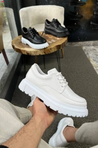 KB-X6 Kuback Beyaz Cilt Günlük Erkek Ayakkabı