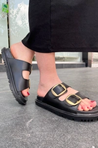 KBTX-1 Kuback Siyah Günlük Kadın Terlik