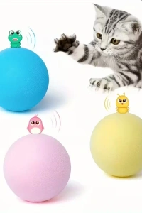 Kedi Otlu 3 Sesli İnteraktif Top Kedi Oyuncağı