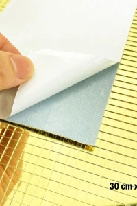Kendinden Yapışkanlı Aynalı Kare Gold Sticker 30x30 Cm