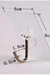 KENDINDEN YAPIŞKANLI ŞEFFAF ASKI 5 Lİ SET