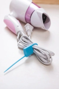 Kilit Şeklinde Silikon Kablo ve Poşet Bağlama Aparatı (3lü Set)