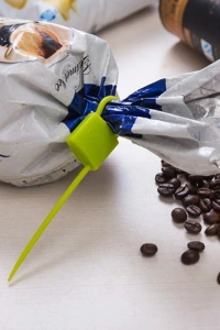 Kilit Şeklinde Silikon Kablo ve Poşet Bağlama Aparatı (3lü Set)