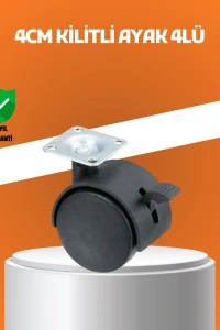 Kilitli Mini Tekerlek Ayak 4 cm 4’lü Set