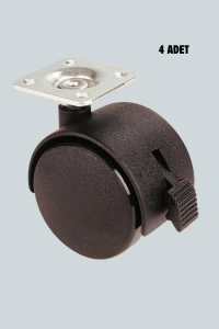 Kilitli Mini Tekerlek Ayak 4 cm 4’lü Set