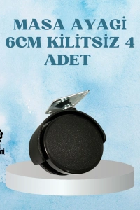 Kilitsiz Mobilya Tekerleği 6 cm 4 Adet Dayanıklı Tasarım