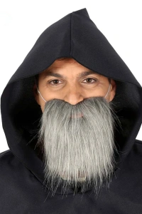 Kırçıllı Korsan Sakalı Gri Renk Takma Sakal