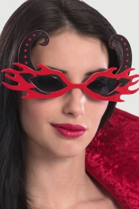 Kırmızı Alevli Parti Gözlüğü